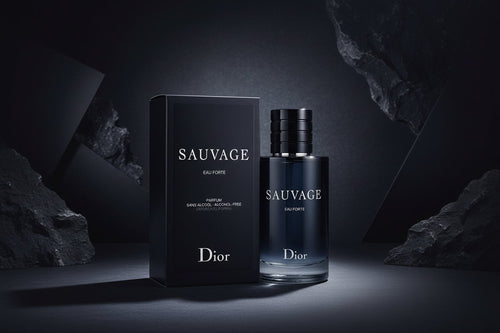Dior Sauvage perfume bottle and packaging on a white background
