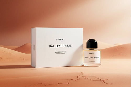 Byredo Bal d'Afrique eau de parfum bottle and packaging on a white background