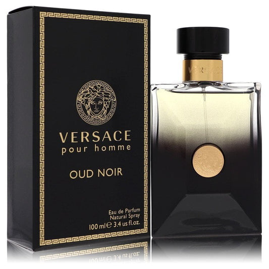 Versace Pour Homme Oud Noir | Versace Eau De Parfum Spray 3.4 oz (Men) - HELLIOS 